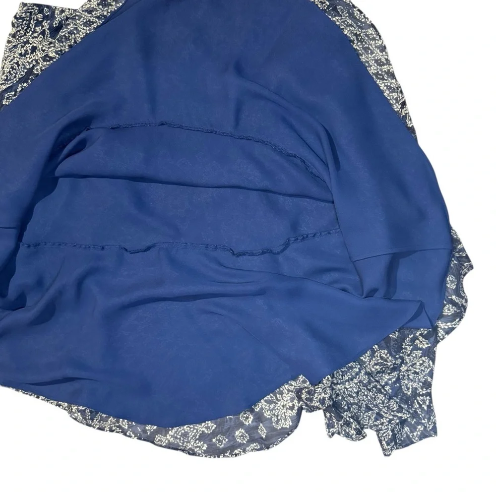 Ralph Lauren Large 12 Blue Silk Paisley 2 Piece Skirt Wedding Vacation Luxury - Picture 15 of 16